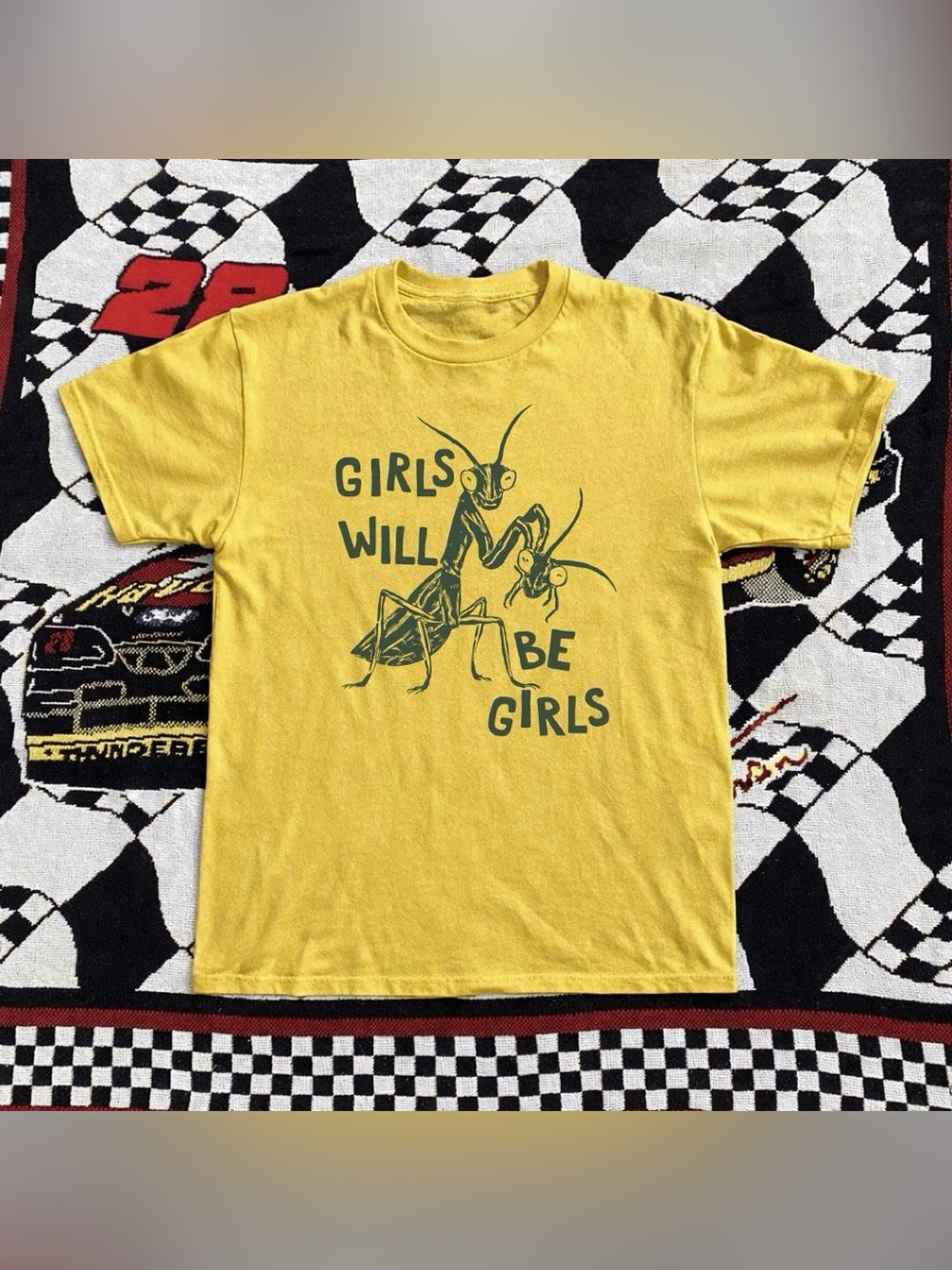 Girls Will Be Girls Yellow Graphic Tee